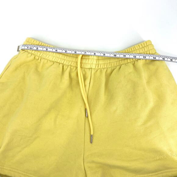 Kittenish by Jessie James Decker Yellow Sweatshorts Drawstring Waist Shorts M - Picture 5 of 11